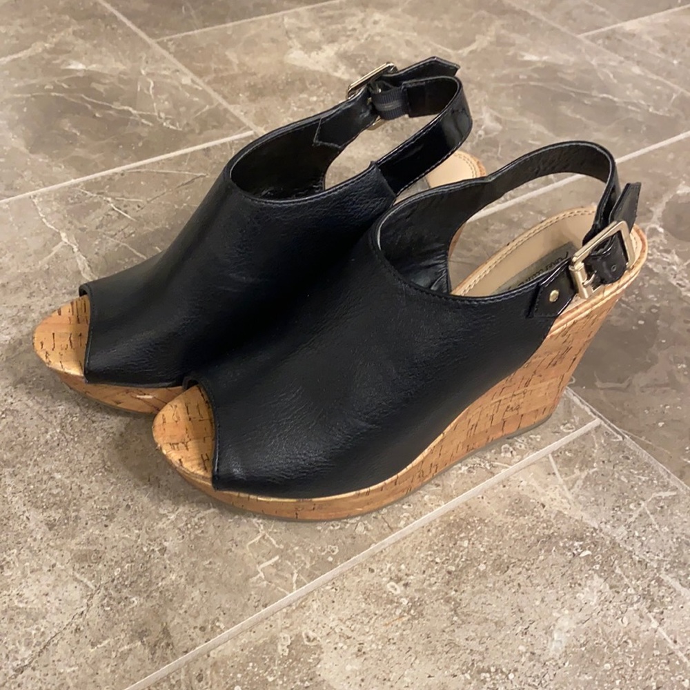 American Eagle Black Wedge Shoes (Heels)